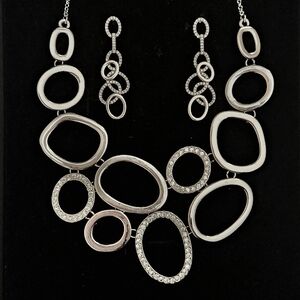 Handmade Sterling Silver Statement Necklace And Earrings